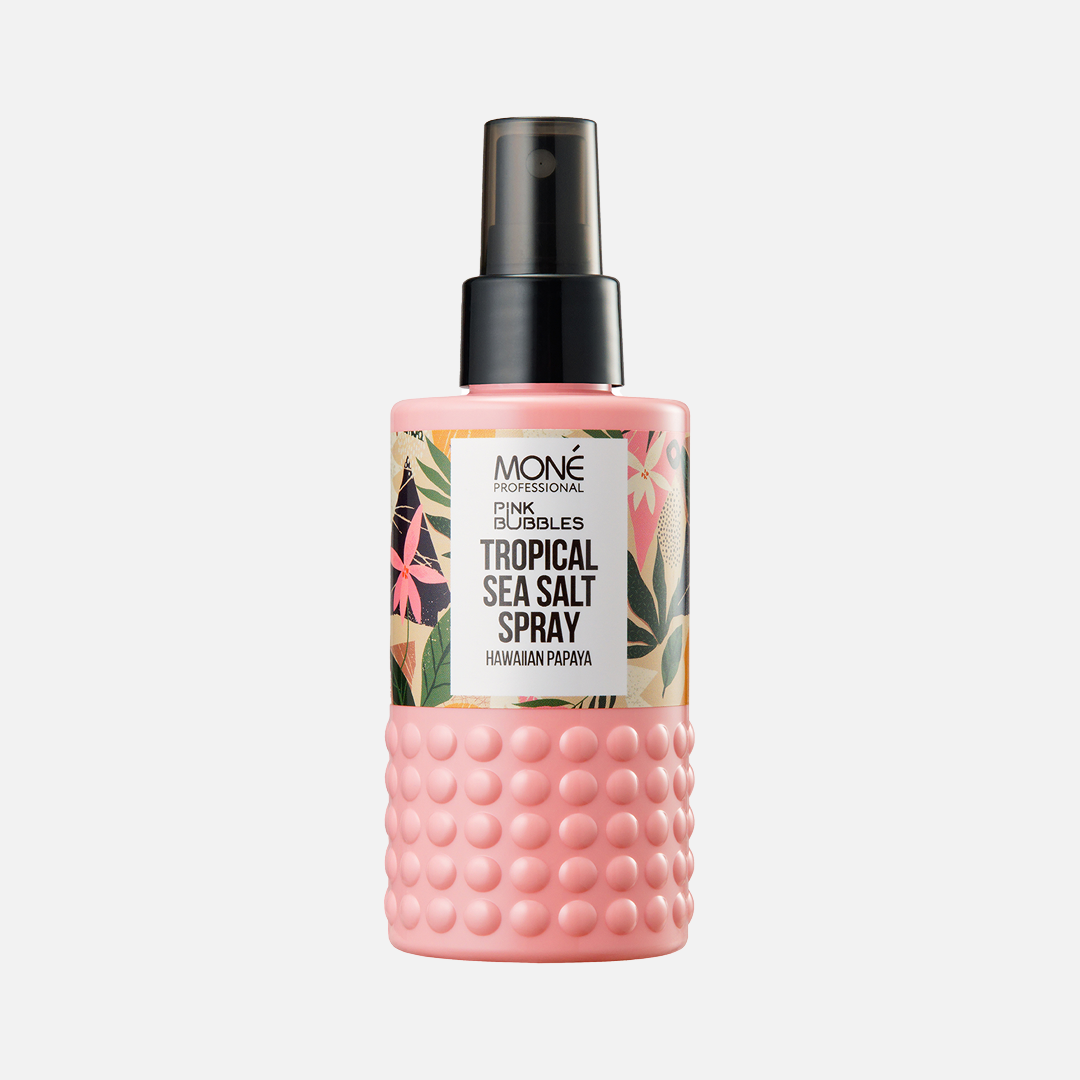 MONE PROFESSIONAL  PINK BUBBLES TROPICAL SEA SALT SPRAY,  спрей для волос текстурирующий с морской солью тропический, 150 мл