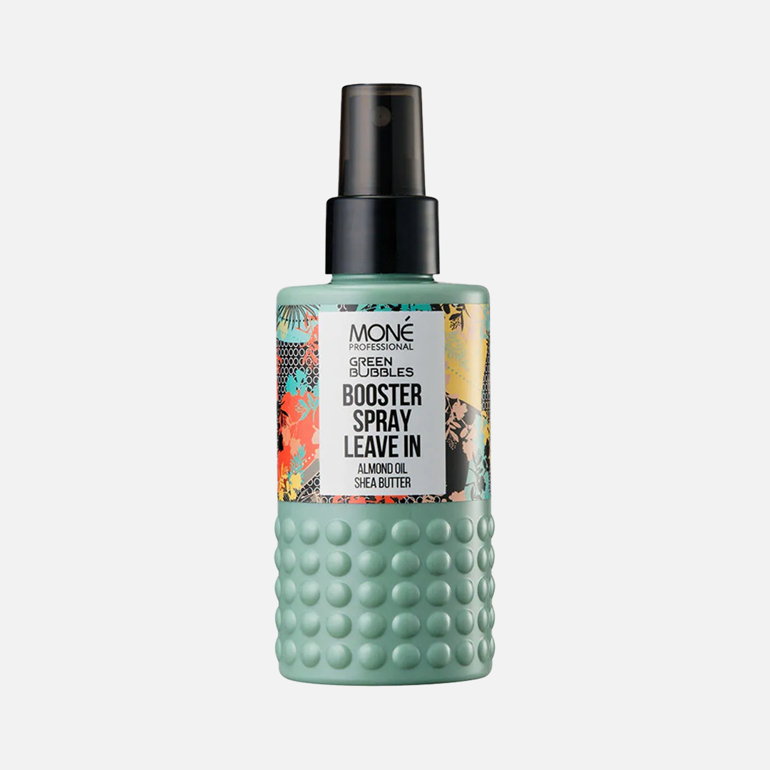MONE PROFESSIONAL GREEN BUBBLES BOOSTER SPRAY LEAVE IN ,  спрей питательный для идеальной объёмной укладки, 150 мл