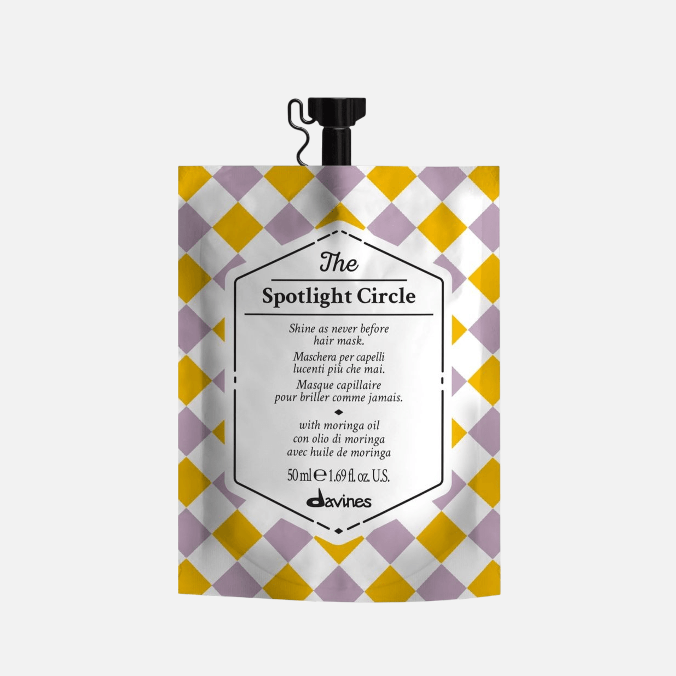 DAVINES THE SPOTLIGHT CIRCLE, маска-суперблеск для волос с маслом моринги, 50 мл