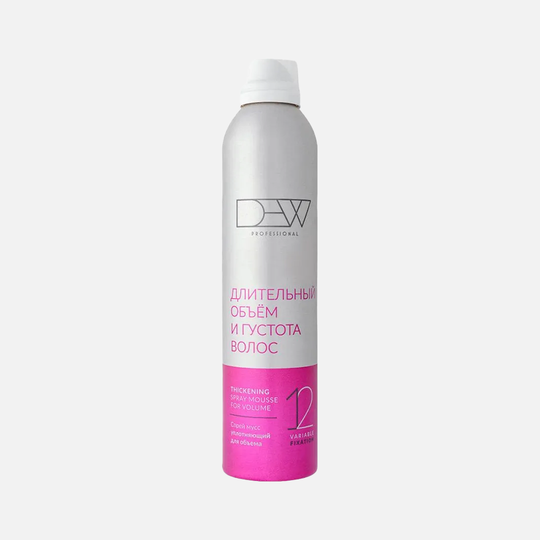 DEW PROFESSIONAL, спрей-мусс уплотняющий для объема волос, 300мл