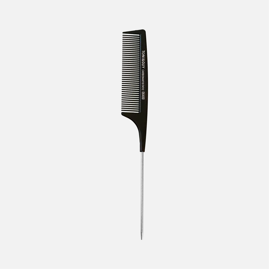 Расческа Toni&Guy с карбоновым антистатическим покрытием с металлическим хвостиком, 06400