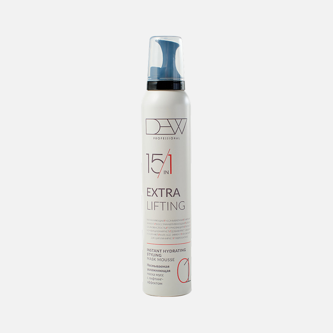 DEW PROFESSIONAL EXTRA LIFTING 15 в 1, несмываемая увлажняющая маска мусс с лифтинг-эффектом, 200мл