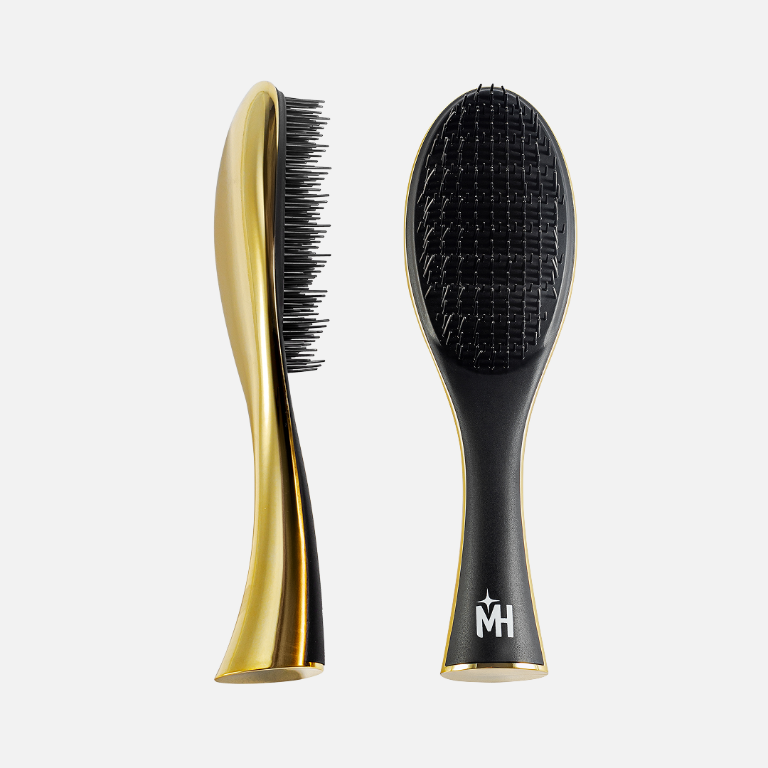 MAGIC HAIR CURL HAIR BRUSH GOLD, массажная расческа для лёгкого расчесывания