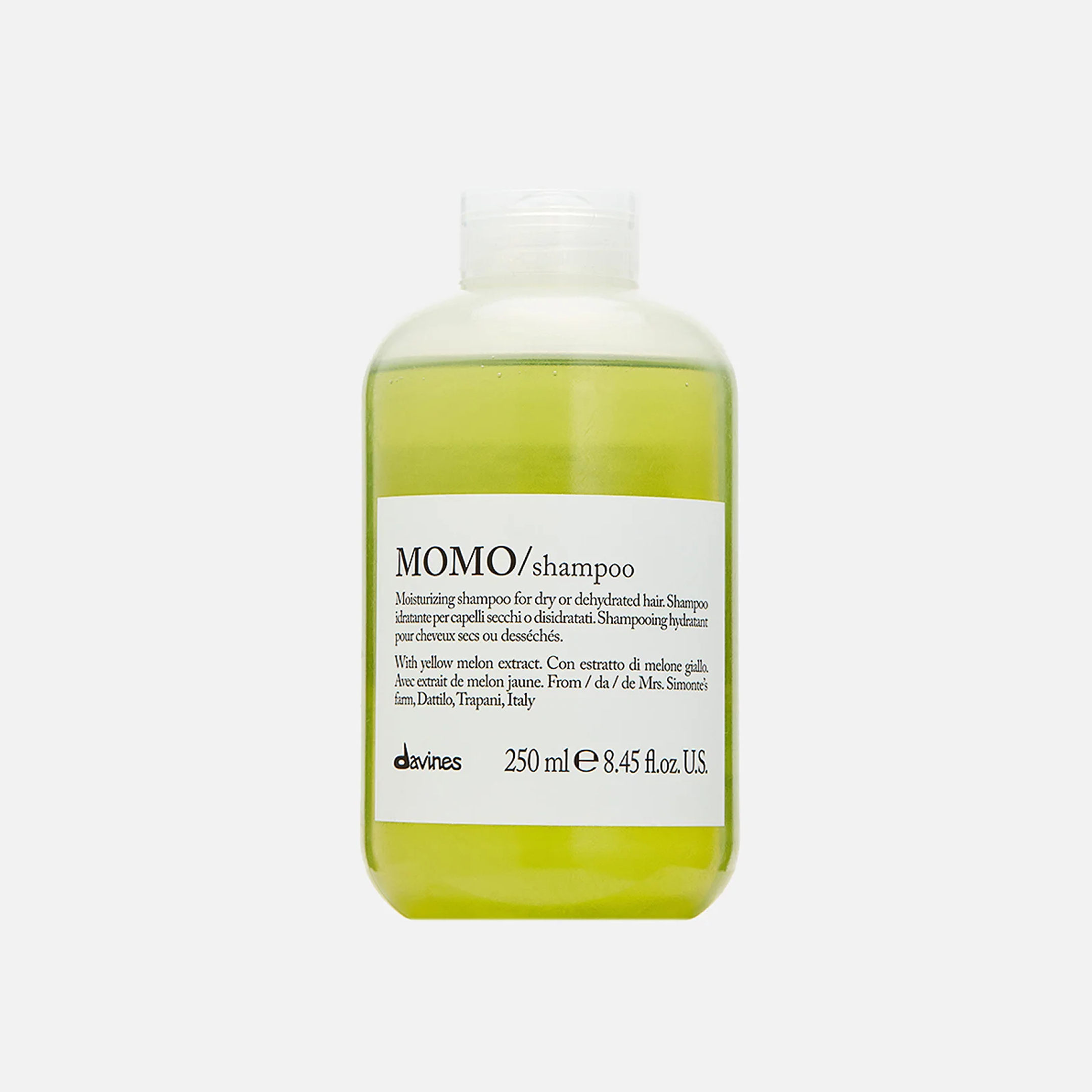 DAVINES MOMO, увлажняющий шампунь для сухих волос с дыней, 250 мл