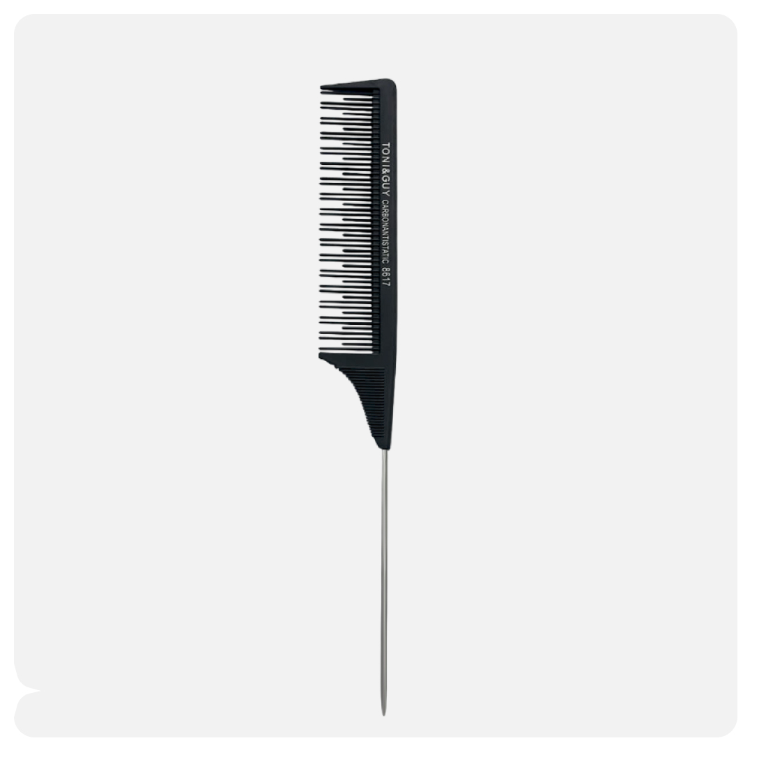 Расческа Toni&Guy с карбоновым антистатическим покрытием с хвостиком, 8617