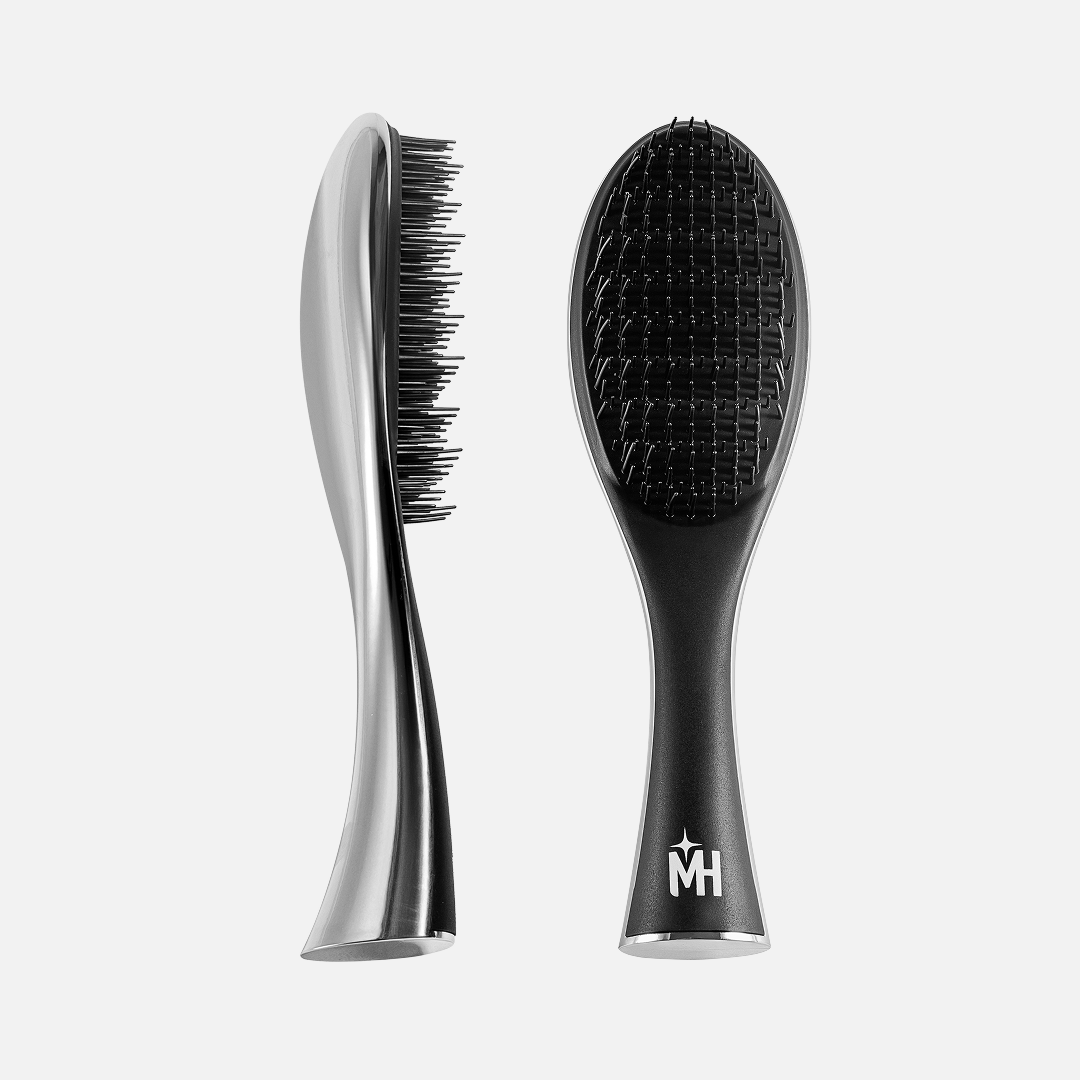 MAGIC HAIR CURL HAIR BRUSH SILVER, массажная расческа для лёгкого расчесывания