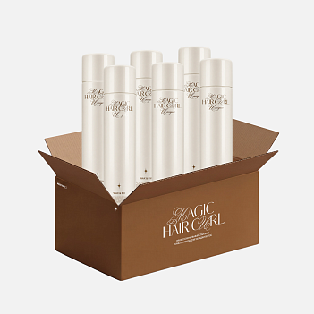 КОРОБКА MAGIC HAIR CURL HAIR SPRAY WAX UNIQUE, профессиональный лак-воск для укладки волос, 320мл*6