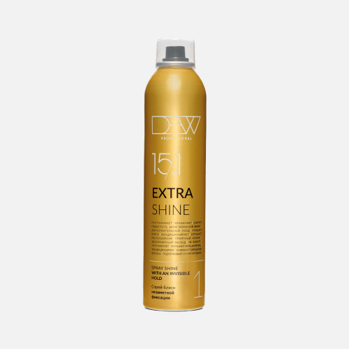 DEW PROFESSIONAL EXTRA SHINE 15 в 1, спрей-блеск незаметной фиксации, 200 мл