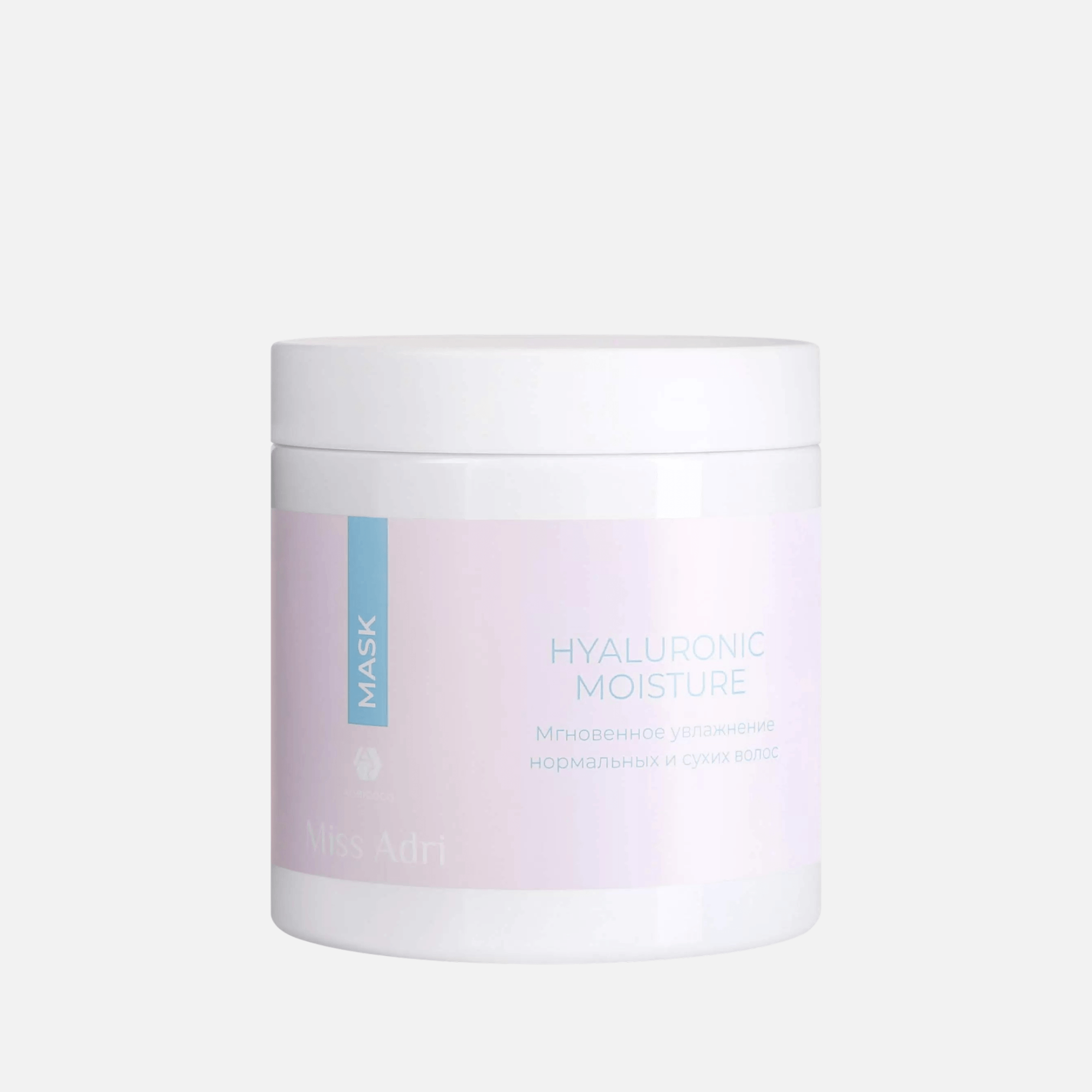 ADRICOCO MISS ADRI HYALURONIC MOISTURE, увлажняющая маска для волос с гиалуроновой кислотой, 500мл