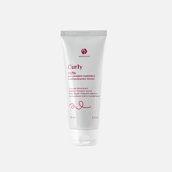 ADRICOCO CURLY, Восстанавливающий  гель для укладки с эффектом мокрых волос сильная фиксация, 100 мл